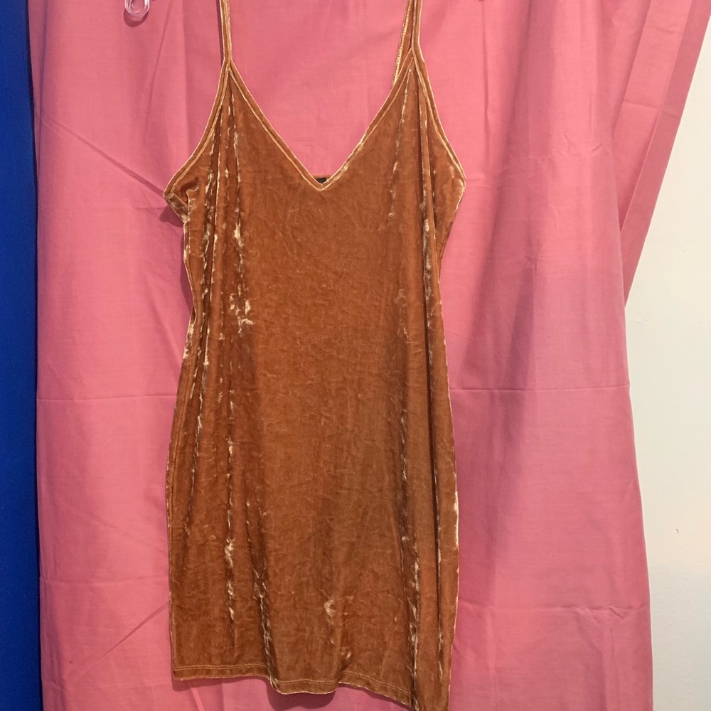 V neck suede party Dress 😍